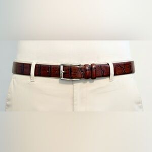 Bill Lavin Men’s Soft Collection Italian Leather Belt Brown